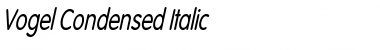 Vogel Condensed Italic Font