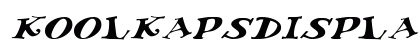 KoolKapsDisplayHvy Italic font free download