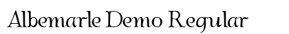 Albemarle Demo Regular font free download