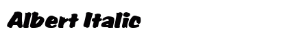 Albert Italic font free download