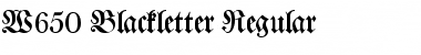 W650-Blackletter Regular Font