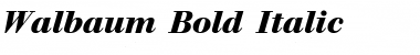 Walbaum Bold Italic Font