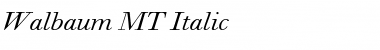 Walbaum MT Italic Font