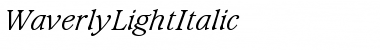 WaverlyLightItalic Font