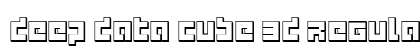 deep data cube 3d Regular Font Preview