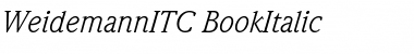 WeidemannITC Italic Font