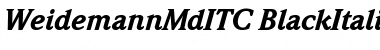 WeidemannMdITC Black Italic Font