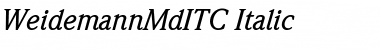 WeidemannMdITC Italic