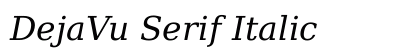 DejaVu Serif Italic Preview