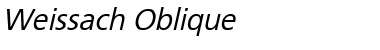 Weissach Oblique Font