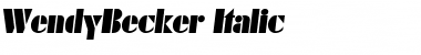 WendyBecker Italic Font