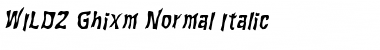 WILD2 Ghixm Normal Italic Font