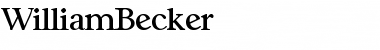 WilliamBecker Regular Font