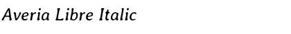 Averia Libre Italic Font