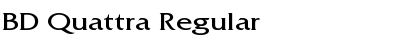 BD Quattra Regular Font