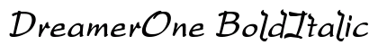 DreamerOne BoldItalic font free download