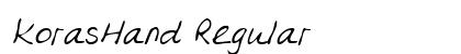 KorasHand Regular font free download