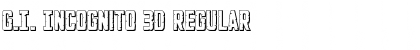 G.I. Incognito 3D Regular Font