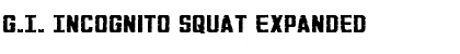 G.I. Incognito Squat Expanded Font