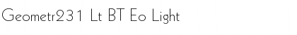 Geometr231 Lt BT Eo Light Font