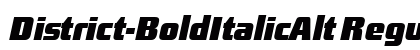 District-BoldItalicAlt Regular font free download