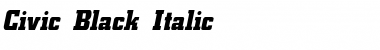 Civic Black Italic Font