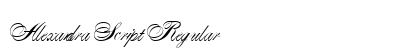 Alexandra Script Regular font free download