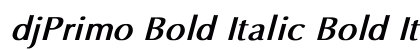djPrimo Bold Italic preview djPrimo Bold Italic preview