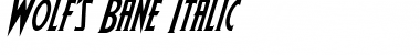 Wolf's Bane Italic Italic Font