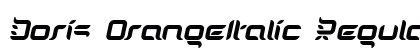 Doris OrangeItalic Regular Font Preview