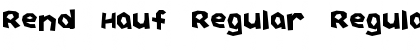 Rend Hauf Regular Regular Font