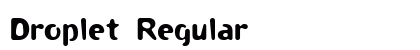 Droplet Regular font free download