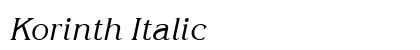 Korinth Italic Preview
