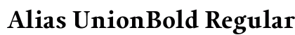 Alias UnionBold Regular