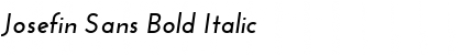 Josefin Sans Bold Italic Font