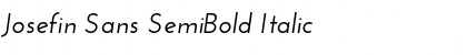 Josefin Sans SemiBold Italic Font