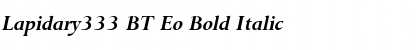 Lapidary333 BT Eo Bold Italic