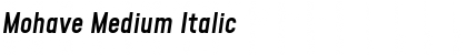 Mohave Medium Italic Font