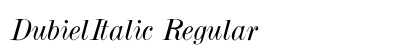 DubielItalic Regular Preview