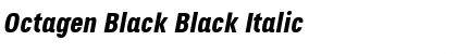 Octagen Black Black Italic Font