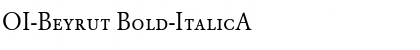 OI-Beyrut Bold-ItalicA Font