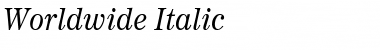 Worldwide Italic Font