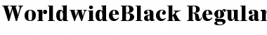 WorldwideBlack Regular Font