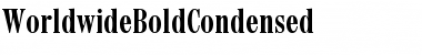 WorldwideBoldCondensed Regular Font