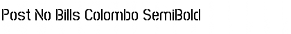 Post No Bills Colombo SemiBold Font