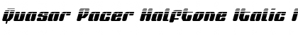 Quasar Pacer Halftone Italic Italic Font