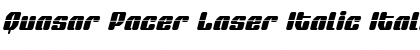 Quasar Pacer Laser Italic Font