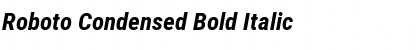 Roboto Condensed Bold Italic