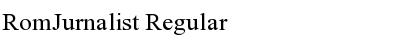 RomJurnalist Regular Font