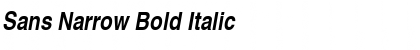 Sans Narrow Bold Italic